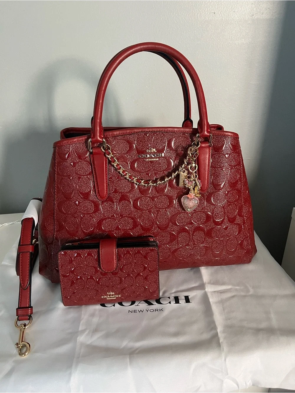Coach structured satchel